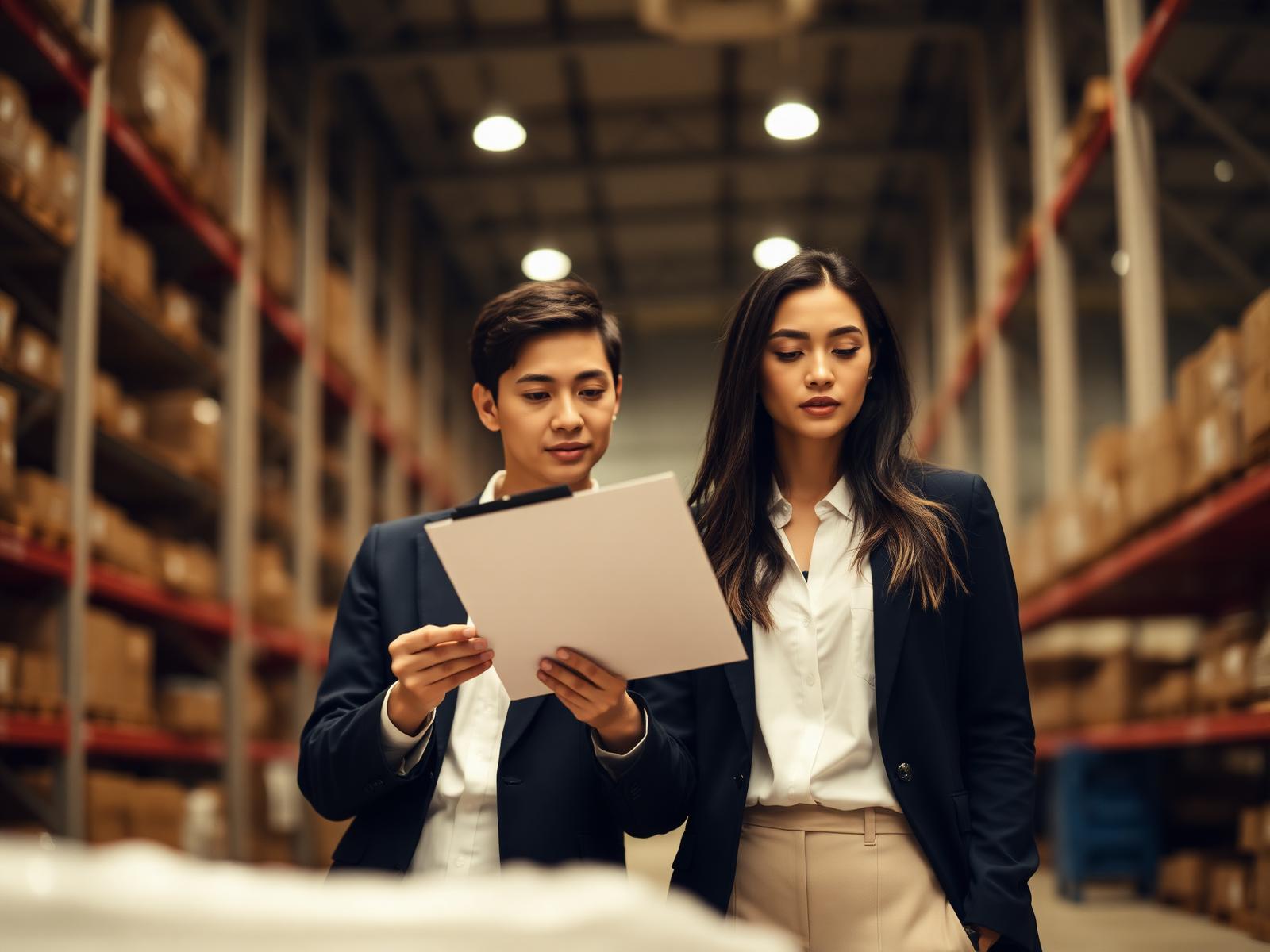 Vantage team at the warehouse